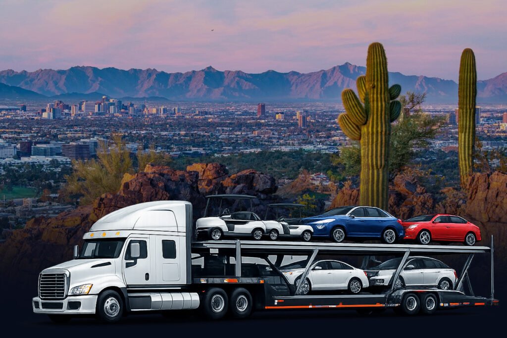 Arizona car shipping services with auto transport carrier