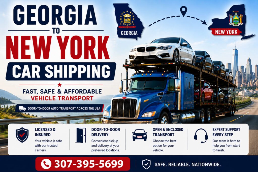 Georgia to New York car shipping services with auto transport carrier