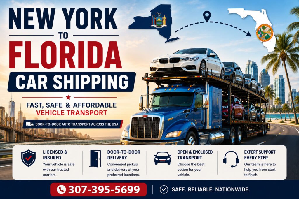 New York to Florida car shipping services with auto transport carrier